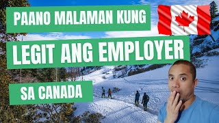 Paano Malalaman Kung Legit ang Employer sa Canada [upl. by Burny305]