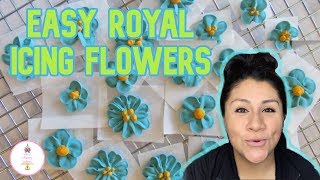 HOW TO MAKE ROYAL ICING FLOWERS [upl. by Ennahgiel]