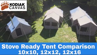 Compare All Three Kodiak Stove Lodge Hot Tents [upl. by Dunkin815]