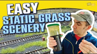 Easy Static Grass Scenery for Your Model Railroad [upl. by Nnaihs]