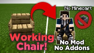 Minecraft PE  How To Make Sitable Chair  No Mod  No Addons  111  112 [upl. by Siulesoj]