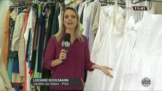 Vestidos de noivas são vendidos por R 100 em bazar da AACD [upl. by Farrish]