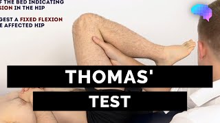 Thomas Test  OSCE Guide  Clip  UKMLA  CPSA [upl. by Dabney39]