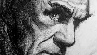 Charcoal portrait tutorial [upl. by Jary]