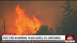 Post Fire grows to 14 625 acres near Gorman [upl. by Asert489]