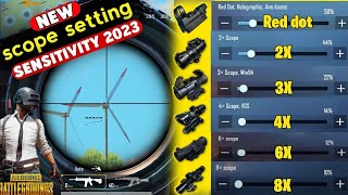 PUBG MOBILEBGMI Scope Sensitivity Settings 2x 3x 4x 6x 8x 2024 😱 New Best Scope Settings in 2024🔥 [upl. by Gnilrad]