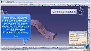 CATIA GENERATIVE SHAPE DESIGN  Thick Surface [upl. by Tiffa]