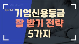 기업신용등급확인서 잘 받기 전략 5가지 [upl. by Ennylyak]