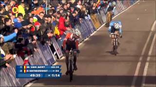 Zieke Mathieu van der Poel derde bij Beloften op WK veldrijden [upl. by Brandais827]