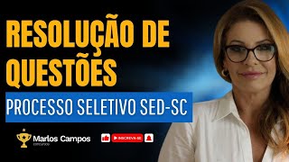 RESOLUÇÃO DE QUESTÕES  PROCESSO SELETIVO SEDSC [upl. by Dorothea]