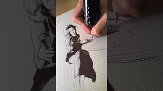 ASMR drawing inkcartridges drawing asmr trending drawing tattooartist ballpointpen [upl. by Petula]