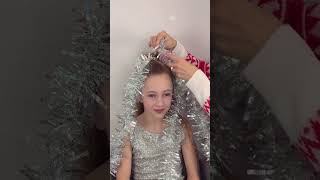 Get The Perfect Tinsel Hair This Holiday Season christmashair tinsel kidshairstyle [upl. by Sheri656]