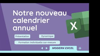 Nouveau CALENDRIER ANNUEL DYNAMIQUE 100 adaptable [upl. by Inami]