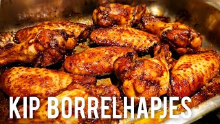 Kip borrelhapjes recept voor de kerstdagenchicken wings snacks recipe for Christmas [upl. by Bandler]