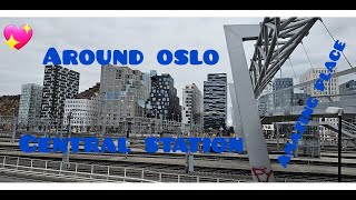 Walk with me Around OsloCentral station 4K amazing place [upl. by Stokes]