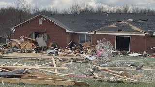 Tornados cause damage in southern Indiana [upl. by Zulaledairam]