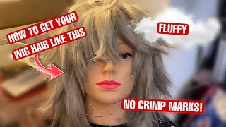 My method on how to get thick wig hair with minimal crimp marks [upl. by Eelessej]