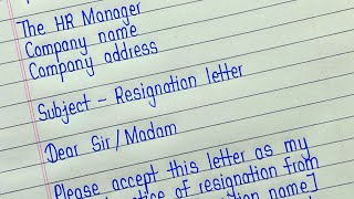 Resignation letter sample 2023  How to write resignation letter  Resign letter writing format [upl. by Hanikahs731]