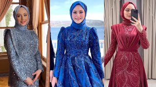 Muhteşem Güzel Nişanlık Tesettür Abiye Modelleri 2023  Hijab Dresses For wedding [upl. by Nagud]