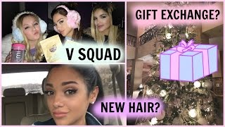 V SQUAD gift exchange NEW HAIR haul amp more [upl. by Haze]