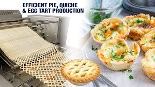 ✨ Efficient Pie Quiche amp Egg Tart Production 🥧 bakery production pie quiche dough eggtart [upl. by Lalittah524]