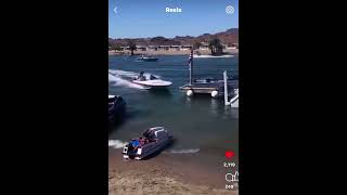 Jet Boat Crash at Road Runner This is what happens when you loose power in a jet no steering [upl. by Layney]