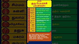 2025 குரு பெயர்ச்சி பலன்கள் shorts short [upl. by Eryn996]