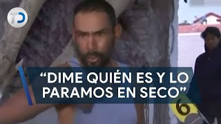 quotDime quién es y lo paramos en secoquot vecino amenaza a reportero en vivo [upl. by Enyar]