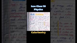 CALORIMETRY Class 10 physics icse boardexam jee2024 neet2024 [upl. by Carson]