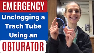 EMERGENCY How I Unclog My Tracheostomy Tube Using an Obturator Life with a Vent [upl. by Ailey]