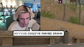 xQc says someone called NYYXXII from his phone to stir drama [upl. by Ankney]