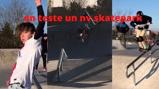 on teste le nouveaux skatepark de Achères [upl. by Nohj]