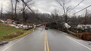 Tornado Damage Widespread in Clarksville TN [upl. by Attikram137]