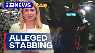 Man dies after alleged park stabbing in Brisbane  9 News Australia [upl. by Asante]