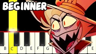 Hells Greatest Dad  Hazbin Hotel  Fast and Slow Easy Piano Tutorial  Beginner [upl. by Jacinthe]