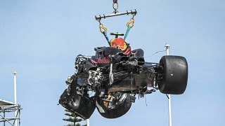 Perez and Magnussens onboard from the Monaco Grand Prix lap 1 crash [upl. by Nomrac]