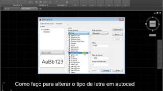 Como faço para alterar o tipo de letra em autocad [upl. by Anrev315]