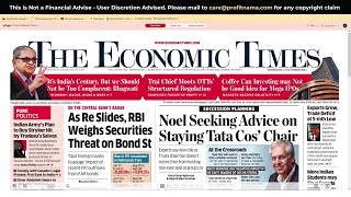 17 October 2024  The Economic Times Newspaper  Profitnama  Daily Finance amp Business News Analysis [upl. by Mervin127]