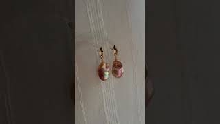 Baroque Pearl 925 Sterling Silver Vermeil gold Earrings [upl. by Wallie]