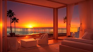 Seaside Luxury Hotel 4K Jazz Music  Happy Summer Vacation with Relaxing Instrumental Jazz [upl. by Macknair]