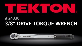 How to use the TEKTON 24330 38 in Drive Click Torque Wrench [upl. by Aicilegna]