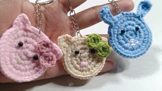 Part 1 Mini Cat Keychain Crochet [upl. by Tench523]