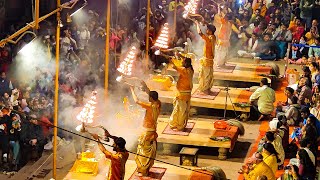 Ganga Aarti at Dashashwamedh Ghat Varanasi [upl. by Acenes378]