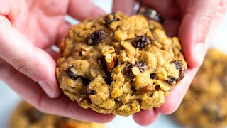 Easy Oatmeal Cookies Recipe [upl. by Llertnauq985]