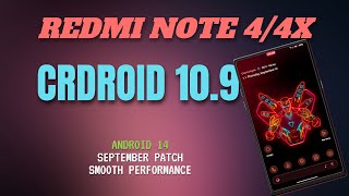 CrDroid 109 Unofficial For Redmi Note 44X  Android 14  September Patch  Best Performance [upl. by Weintrob]