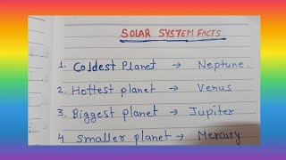 Coldest Planet  Solar System Facts  Solar System facts for olympiad 2024  Solar system for kids [upl. by Coucher732]