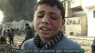 Bombing of pharmacy in Rafah Gaza Strip  28th December 2008 [upl. by Mahgem193]