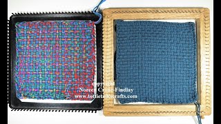 How to Weave with yarn on the 9 inch potholder loom [upl. by Just]