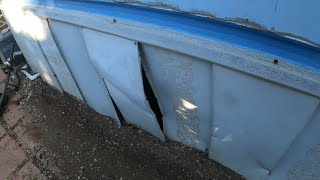 Repairing Metal Skirting on a Mobile Home [upl. by Nuhs]