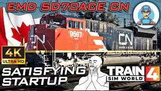 Satisfing Startup of EMD SD70ACe CN [upl. by Aihsilef]